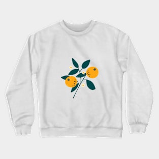 Orange Botanical Crewneck Sweatshirt